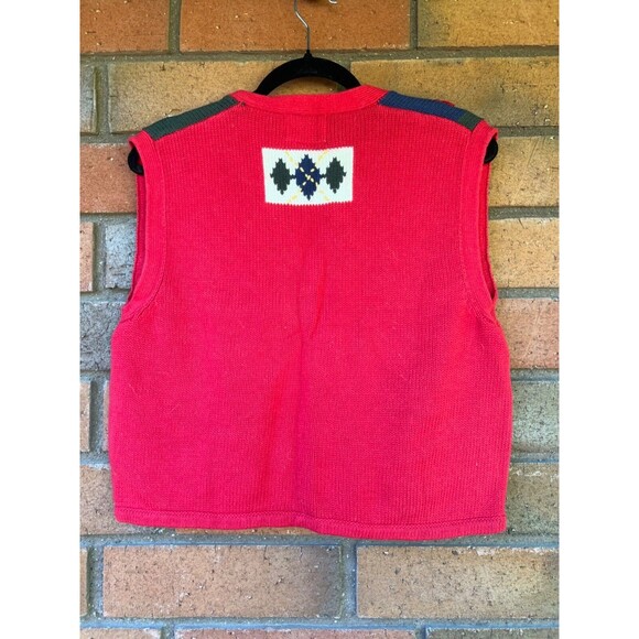 Cambridge Dry Goods Country School Spirit Knit Vest Vintage 80s | Womens Large - Picture 2 of 8